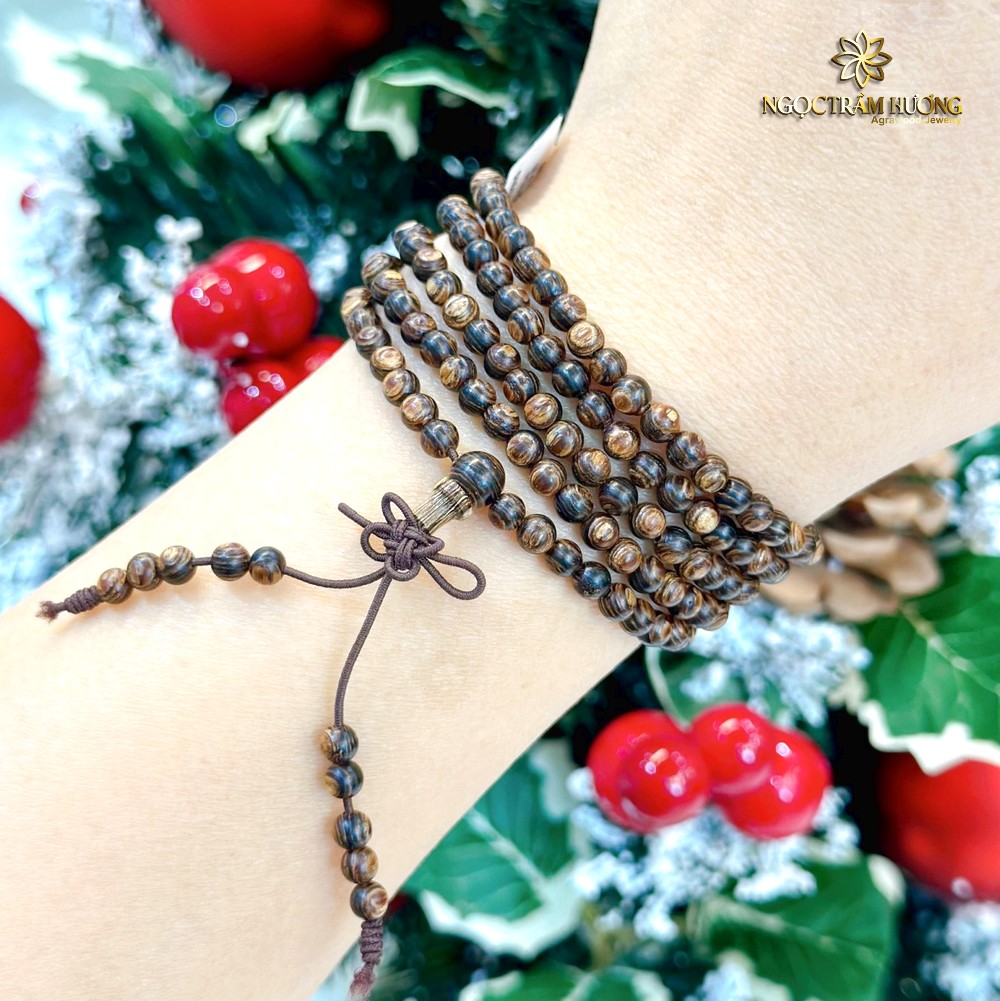 Chuỗi trầm sánh tròn 4li- 216 hạt - Vuông Chuỗi trầm sánh tròn 4 li 216 hạt