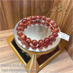 Vòng tay đá Thạch anh tóc đỏ 11 li