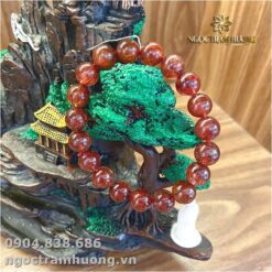 Vòng tay đá Thạch anh tóc đỏ 11 li